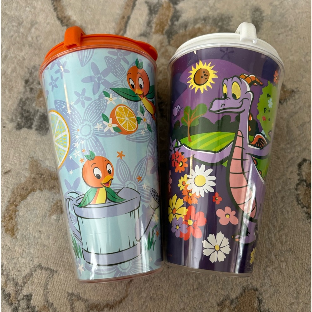 Disney Figment and Orange Bird 16 oz Tumblers